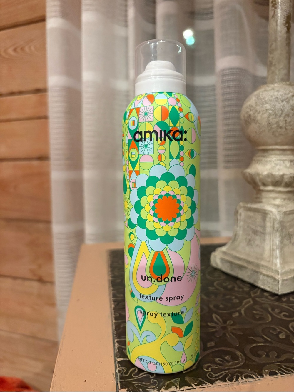 amika un.done Texture Spray - Green, Yellow, Orange Floral Bottle
